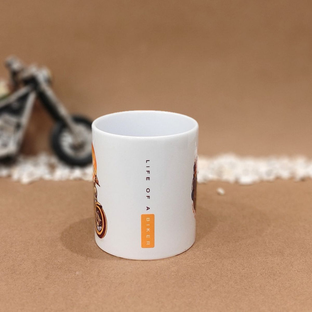 Born To Ride biker design mug middle view