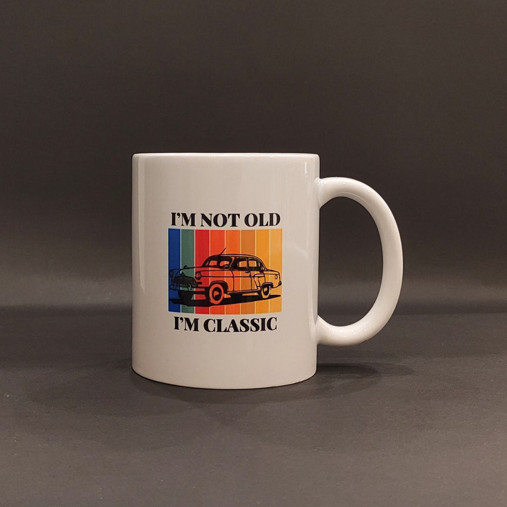Retro Roadster Mug design close up