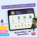 Artie’s Routine & Reward Chart™ | Interactive Kids Routine & Star Reward System | Ages 3–10