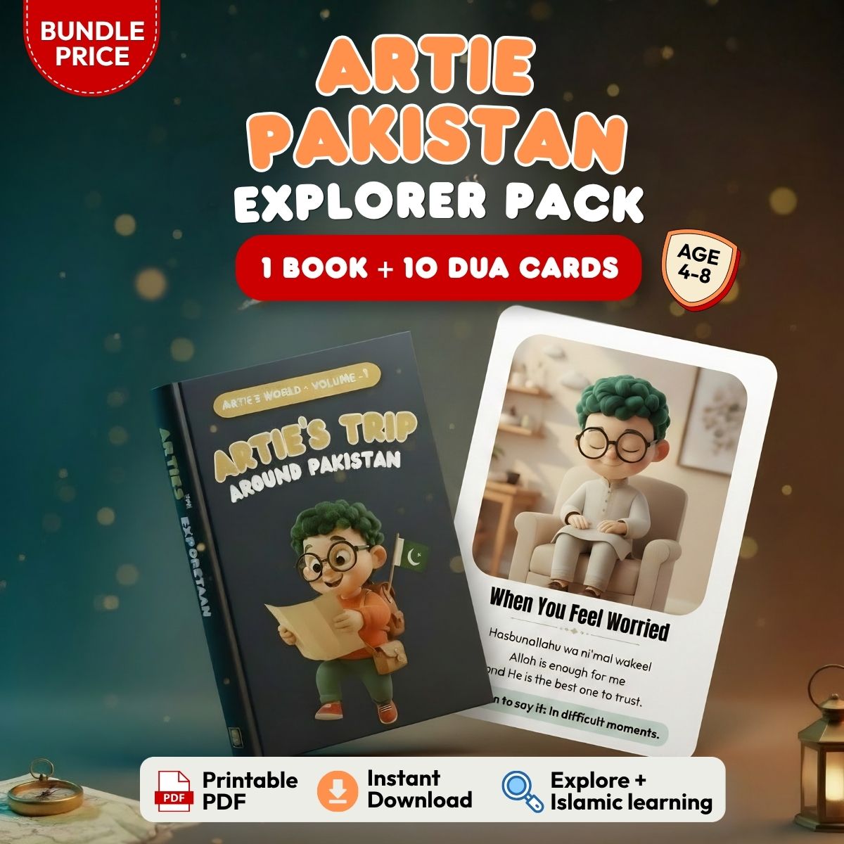 Artie™ Pakistan Explorer Pack (Book + Dua Cards)