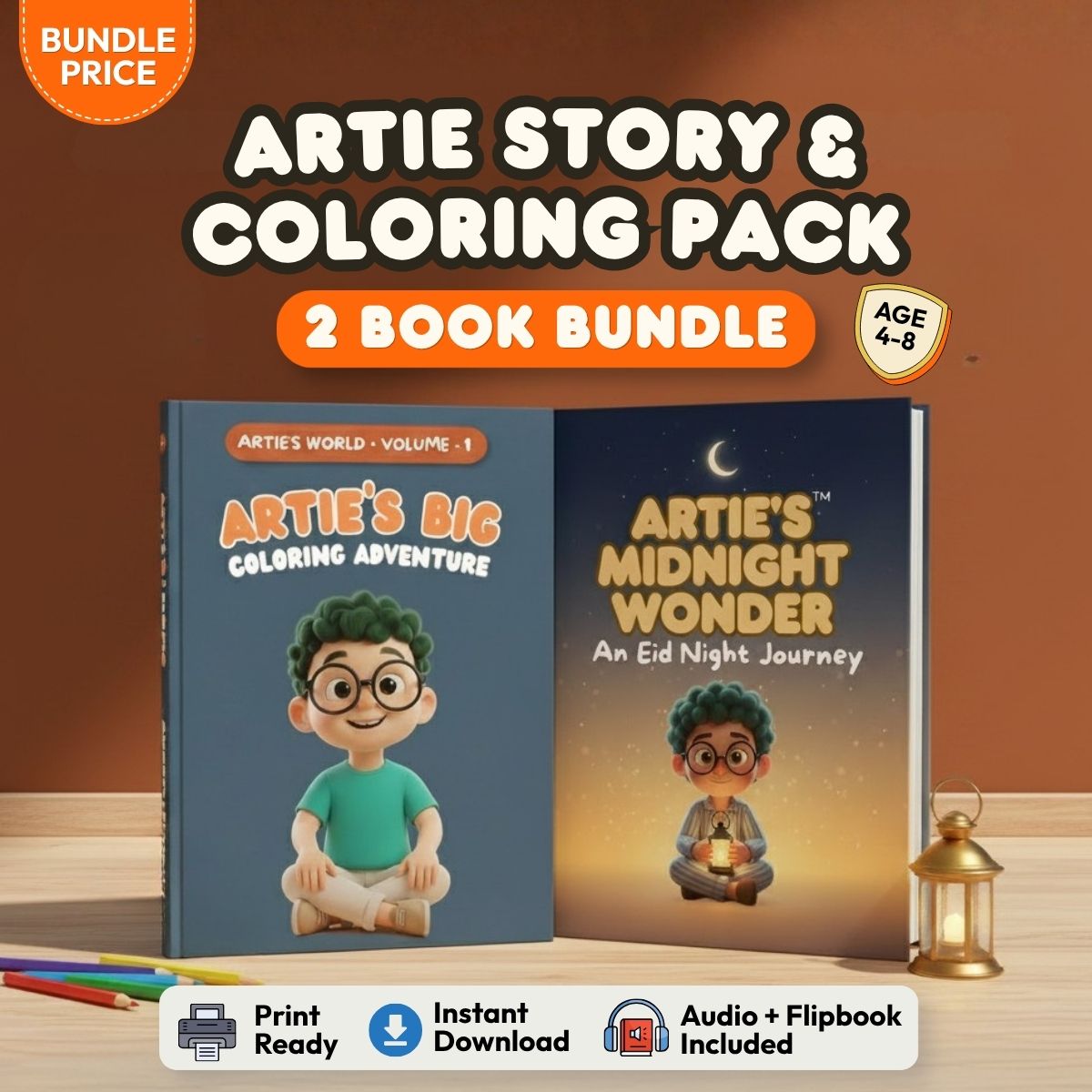 Artie™ Story & Coloring Pack (2‑Book Bundle)