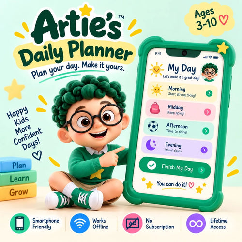 Artie’s Daily Planner interactive daily planner for kids ages 3–10