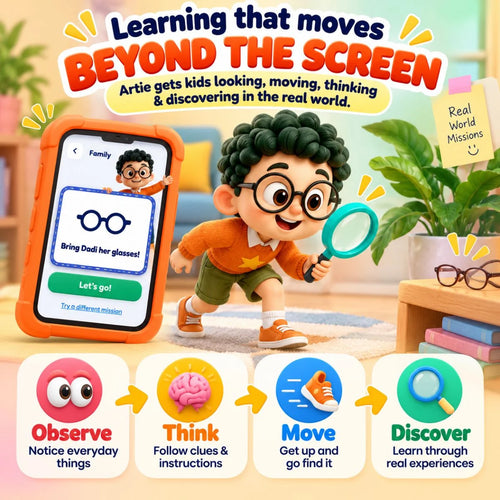 Artie’s Discovery Missions gets kids looking, moving, thinking and discovering beyond the screen