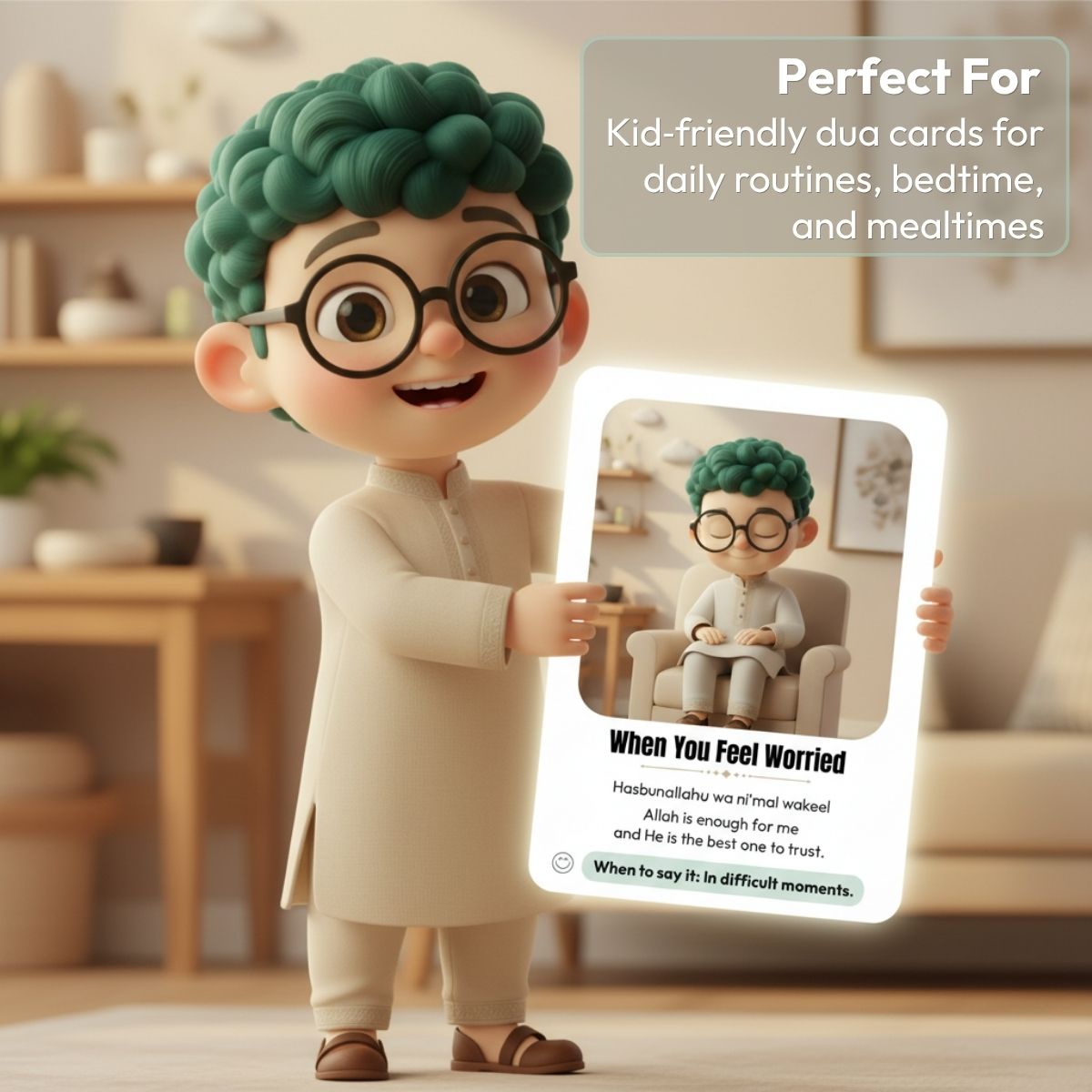 Artie™ Islamic Dua Cards (Set 1) | 10 Kid-Friendly Dua Cards