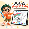 Artie’s Magic Coloring interactive coloring experience for kids with Tap, Scribble and Stickers