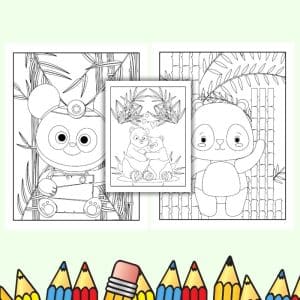 panda coloring book