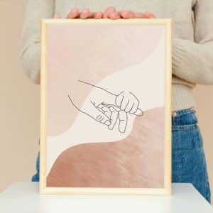 Mother and Child Fine Line Wall Art Mother and Child Fine Line Wall Art