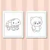 Kawaii Animal Coloring Book for Kids | Fun Printable Download Kawaii Animal Coloring Book for Kids | Fun Printable Download