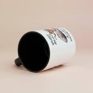 Cool duck meme mug with “Let It Hit Someone Else” quote and sunglasses illustration